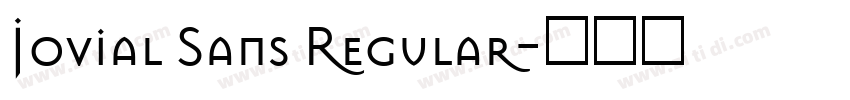 Jovial Sans Regular字体转换
